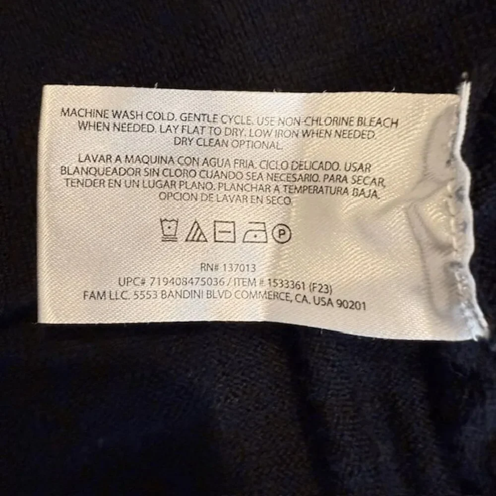 Banana Republic‎ Merino Wool Sweater (100% Merino Wool Crewneck) Black XXL